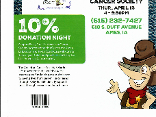 Ames Texas Roadhouse Dine to Donate 4/13/2023